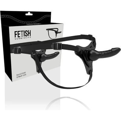 Пенис колан със силиконово дилдо, 16см - Silicone Strap-on Black (D-221305)