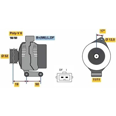 BOSCH Alternátor BO 0986080230