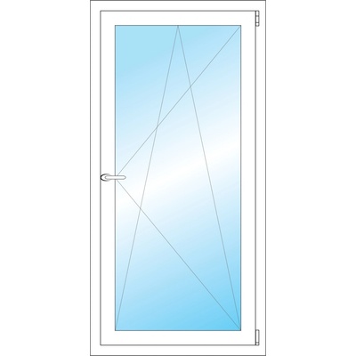 OKNA HNED Plastové okno 68x137 cm (680x1370 mm) bílé otevíravé a sklopné pravé