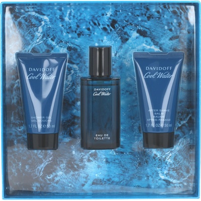 Davidoff Cool Water Man EDT 40 ml + balzam po holení 50 ml + sprchový gél Cool 50 ml darčeková sada