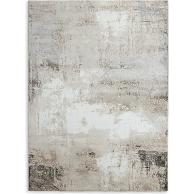 Takoy Koberec 140x190 cm světle šedý, bílý zdobený abstraktním vzorem ASIA 4-HF-490837 | 140 x 190 cm