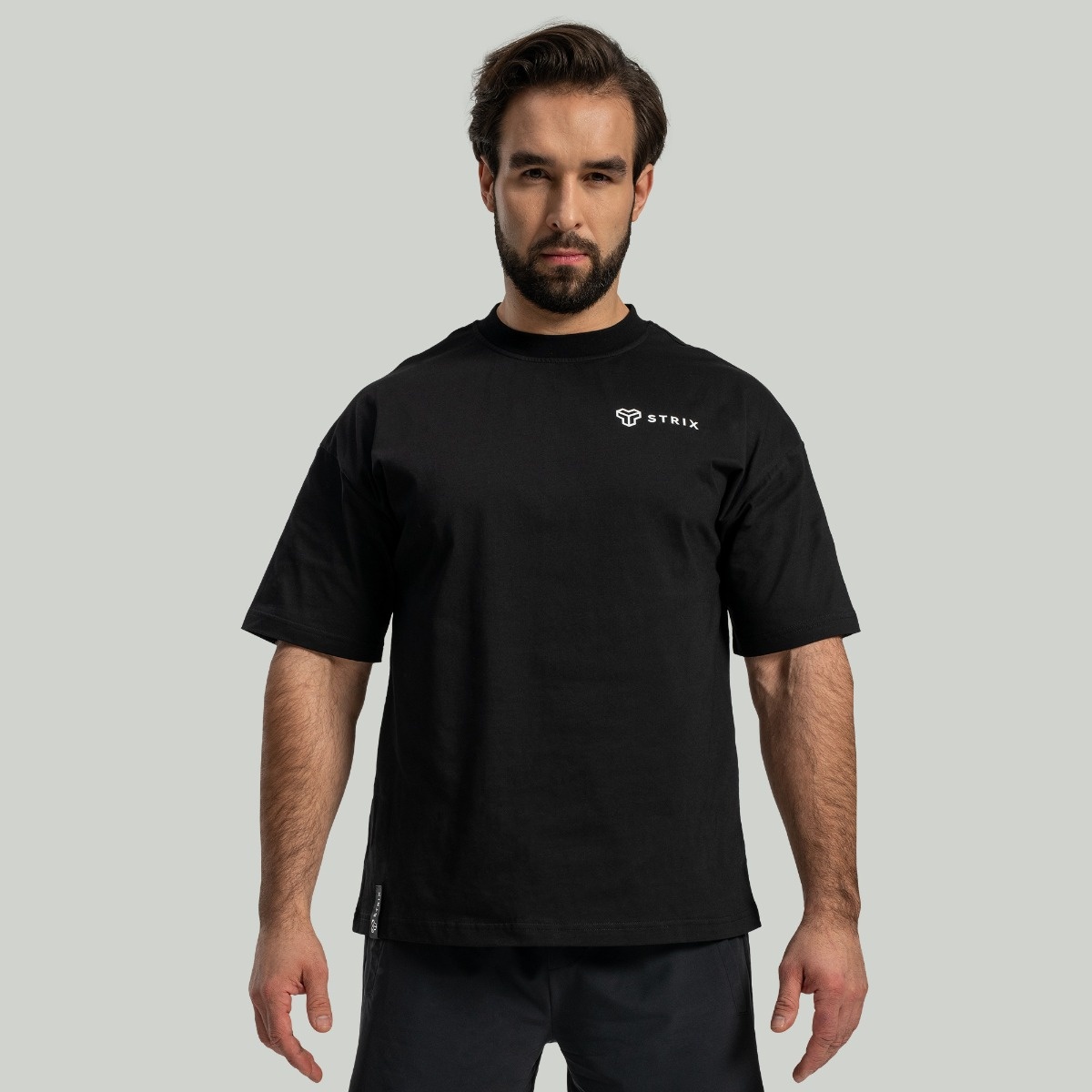 GymBeam STRIX Тениска Oversized Black XL