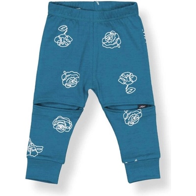 Little Flock of Horrors Dětské merino legíny Jade Wildflower