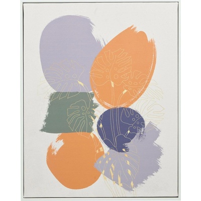 Giftdecor Obraz SOLARA s motivem kruhů, 40 x 70 cm, bílý rám vícebarevná