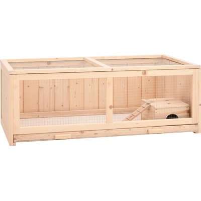 vidaXL Klec pro křečky 104 × 52 × 38 cm masivní jedlové dřevo 9799.172383