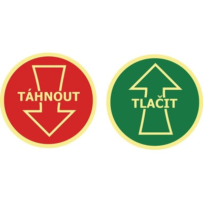 Samolepka "Táhnout/Tlačit" ,oboustranná 92 mm