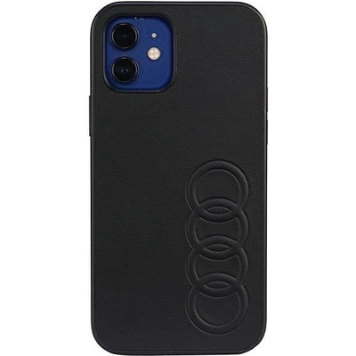 Audi Кейс Audi Synthetic Leather за iPhone 12/12 Pro 6.1", черен / черен, твърд, AU-TPUPCIP12P-TT/D1-BK (6955250226349)