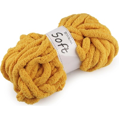 Pletací příze žinylková Soft 250 g Varianta: 11 hořčicová, Balení: 1 ks 57866/147363/273522