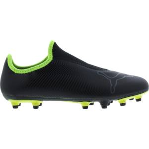 PUMA Детски футболни бутонки Puma Finesse Laceless FG Football Boots Childrens - Black/FluYellow