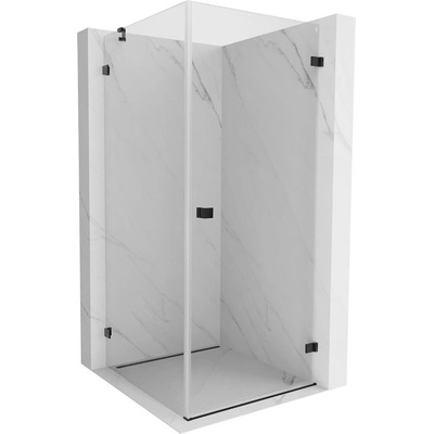 Mexen Lunar-B душ кабина накланяща се дясна 80 x 80 cm, прозрачна, черна - 832-080-080-70-00-P (832-080-080-70-00-P)