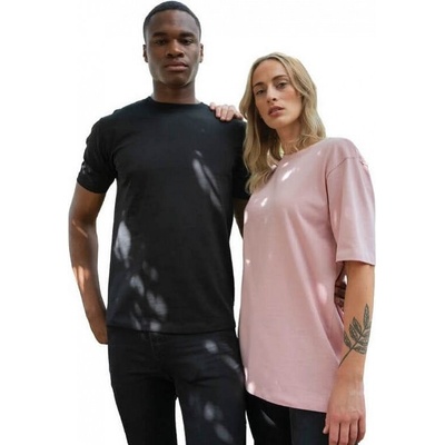 Volné unisex tričko Mantis z organické bavlny vysokou gramáží růžová měkká