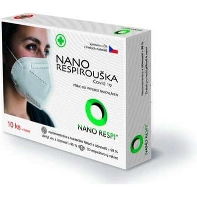 Nanorespi roušky biely M 10 ks
