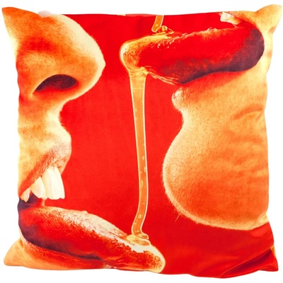 Seletti Възглавничка TOILETPAPER HONEY 50 x 50 cм, червена, Seletti (SLT02322)