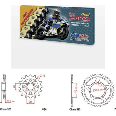 ČZ Řetězová sada BMW S 1000 R 13-22