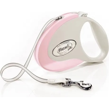 Image 1 of Nobby Автоматичен повод FLEXI Style М - РОЗОВ - лента 5 м - 25 кг