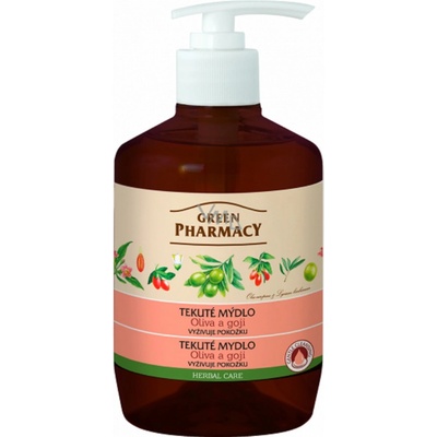 Green Pharmacy Oliva a Goji tekuté mýdlo vyživující pokožku 460 ml