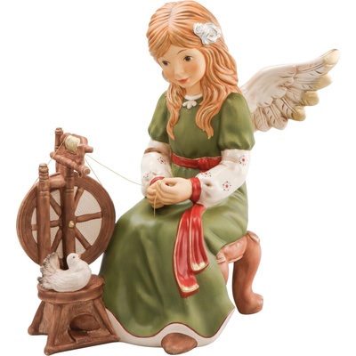 Goebel Anděl u kolovrátku 36,5 cm Red-Green