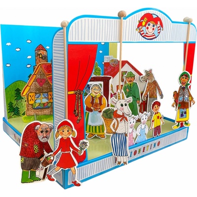 Marionetino Bábkové divadlo 3 rozprávky Červená Čiapočka Perníková chalúpka O kozliatkach