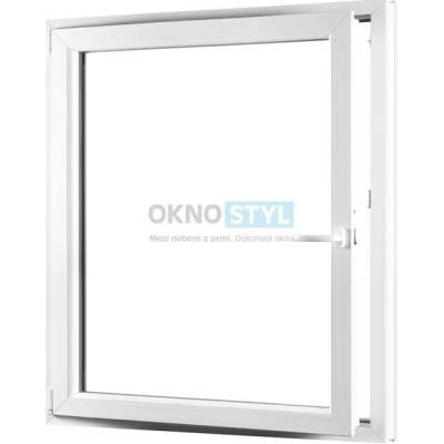 OKNOSTYL.cz jednokřídlé plastové okno otvíravo-sklopné levé REHAU 11000 x 14000 mm Bílá
