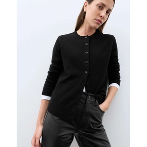 Marks & Spencer Кардиган от чист кашмир с кръгло деколте и копчета отпред Marks & Spencer черен Marks & Spencer | Cheren | ЖЕНИ | S