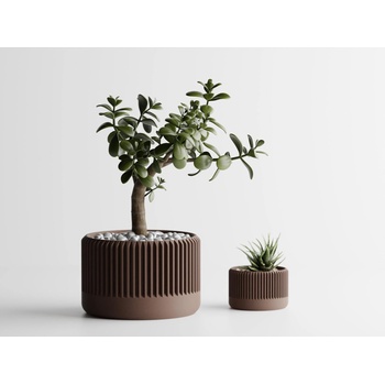 Ваза Delta 1 Голяма, 141x141xH92mm - Тъмнокафяв Мат