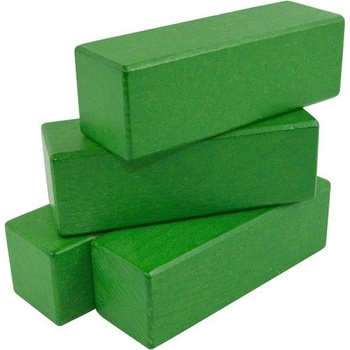 DrKO dřevěný hranol 12 x 4 x 4 cm 1ks zelená