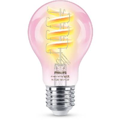 Смарт крушка Philips - Filament, 6.3W LED, E27, A60, RGB, dimmer (872016916577900)