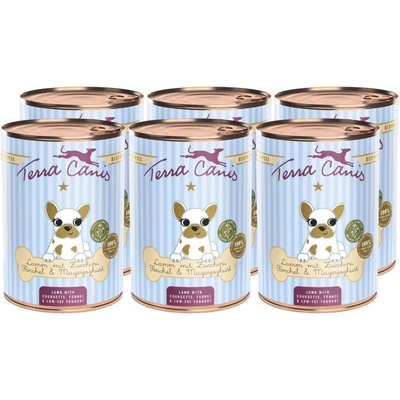 Terra Canis Puppy Ягне с тиквички, копър и нискомаслено кисело мляко 6 x 400 г
