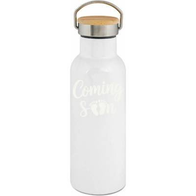 123TRIKO termoska Coming Soon, bílý potisk 500 ml