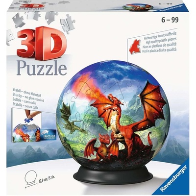 Ravensburger 3D Puzzleball Mystický drak 73 ks