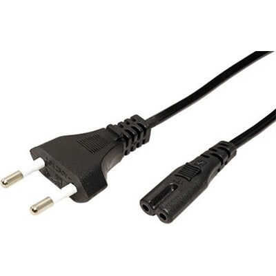 PremiumCord napájecí kabel pro notebooky 2-pólový, délka 3m, černý (kpspm3)