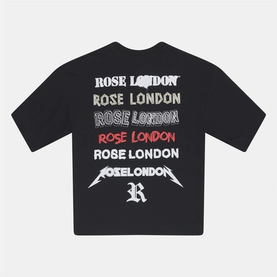 Rose London Тениска Rose London Back Logo T-shirt - Black