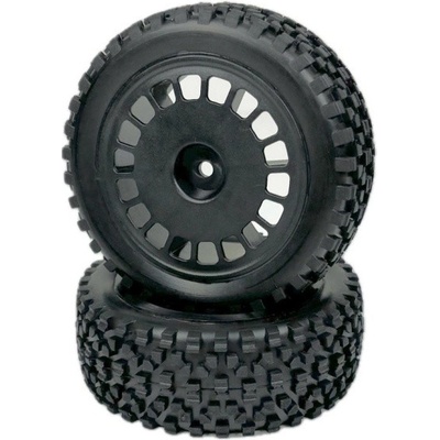 Absima buggy pneu Maxi Block včetně disku 1:10 přední černé 2 ks