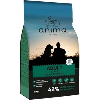 Anima ADULT LAMB All dog breeds - храна за пораснали кучета от всички породи, с цвекло, цикория, рожков и кестен - 14 кг, Италия