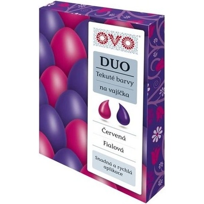 OVO DUO Farba na vajíčka červená a fialová 2 x 20 ml