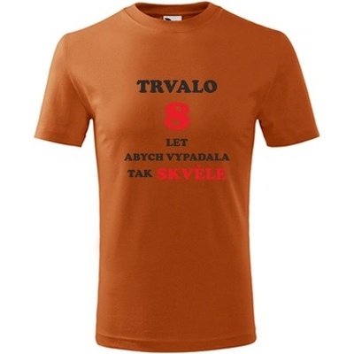 oranžová dětské tričko dívčí trvalo 8 let