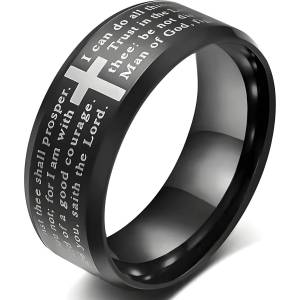 HARAHU Пръстен SA-31849 - Черен / 55mm KP31849