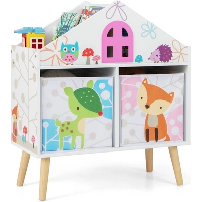 Органайзер за кнжики и играчки комбиниран, Costway (TP10173WH)