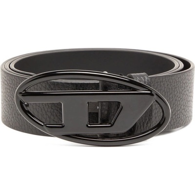 Diesel opasek OVAL D LOGO B-1DR belt černá – Zboží Dáma