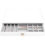 Stackers Ковчеже за бижута Stackers Pebble 19 камери с чекмедже supersize бяло (75899)