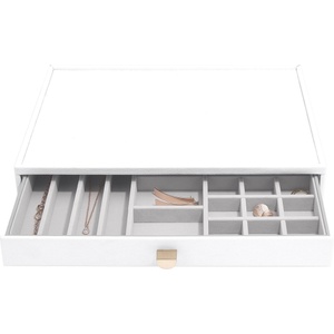 Stackers Ковчеже за бижута Stackers Pebble 19 камери с чекмедже supersize бяло (75899)