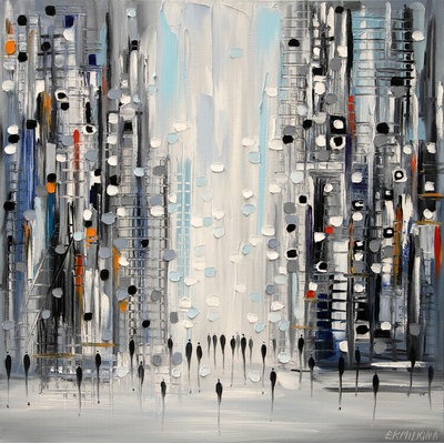 Plakát, Obraz - Street Life, Ekaterina Ermilkina, 40 × 40 cm
