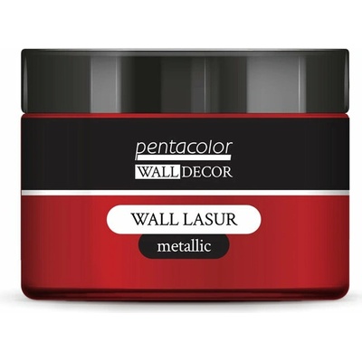 Pentart Wall Decor metalická lazúra 150 ml Červená medená