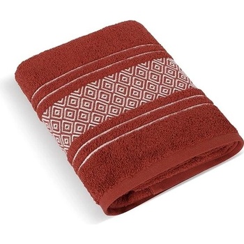 Bellatex Osuška Froté Mozaika tmavo terra, 70 x 140 cm