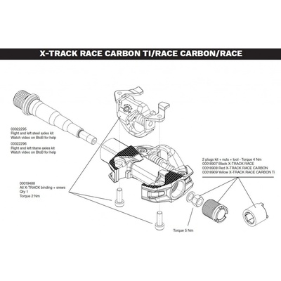 pedálové osy Look X-Track