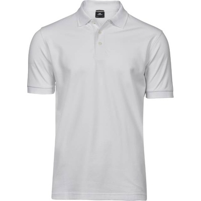 TEE JAYS tj1405 / Мъжка еластична поло тениска от плътен памук - бяла m (18140500102)