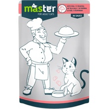 MASTER pre dospelé mačky s teľacím mäsom v omáčke 80 g