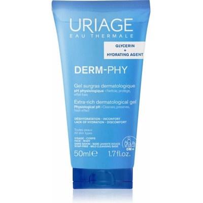 Uriage DERM-PHY Extra Rich Dermatological Gel jemný čisticí gel 50 ml
