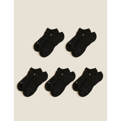 Marks & Spencer Trainer Liners Чорапи 5 чифта Marks & Spencer | Cheren | ЖЕНИ | 35 1/2-38