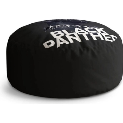 Sablio Okrúhly taburet Circle BLACK PANTHER z profilu Černý: 38x48 cm